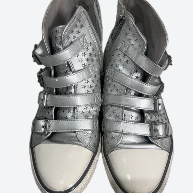 Ash 하이탑 스니커즈 실버 35사이즈