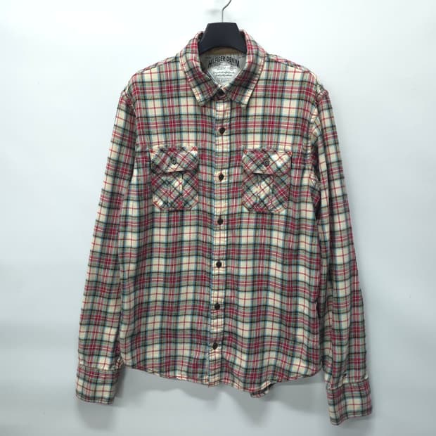 힐피거데님 워크웨어무드 체크 플란넬 셔츠 (95)