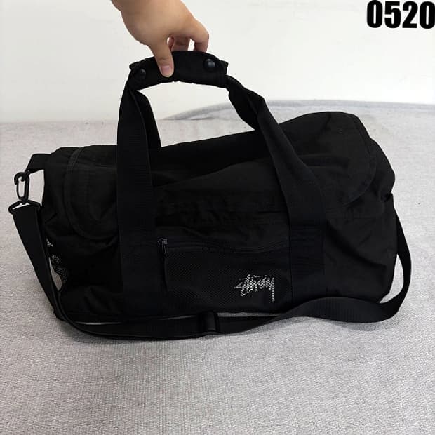 스투시 블랙 스톡 더플백 0520