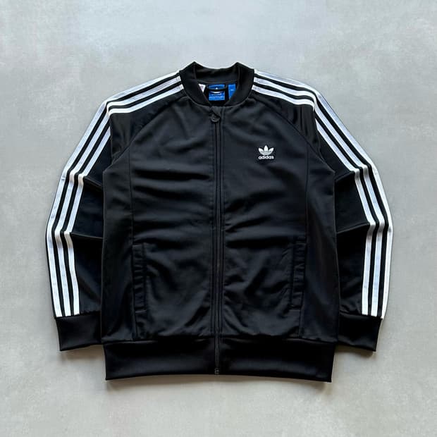 [S-M]아디다스 트레포일 블랙 트랙탑 져지