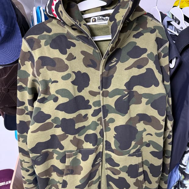 베이프 ponr 샤크 후드집업