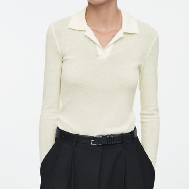 Cos 파인 울 폴로 셔츠