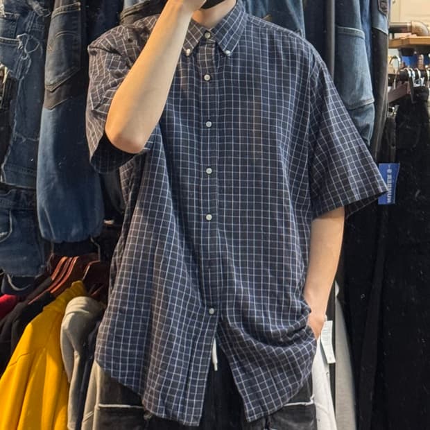 [No.9]Polo 폴로 체크 반팔셔츠