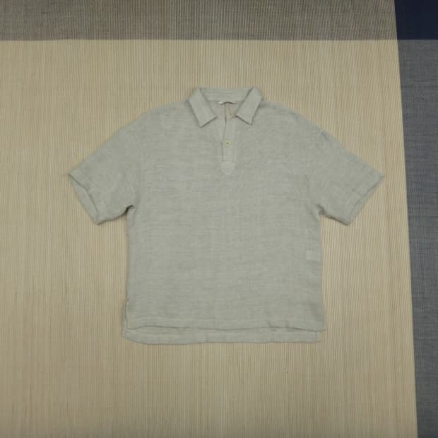 (95) 타임 옴므 린넨혼방 카라 반팔 티셔츠