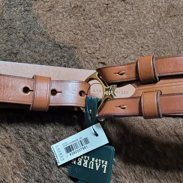 폴로 랄프로렌  로렌 가죽 디자인 벨트
