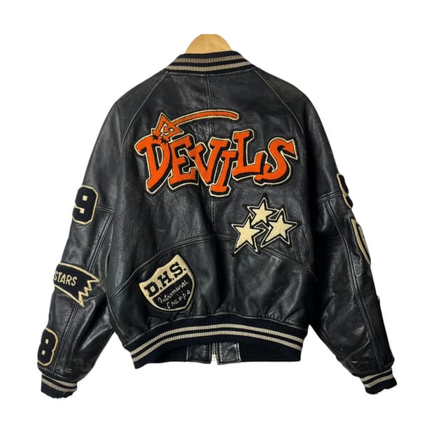 [Avirex] 아비렉스 패치 올레더 바시티자켓