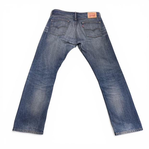 34 리바이스504 중청 워싱 데님팬츠