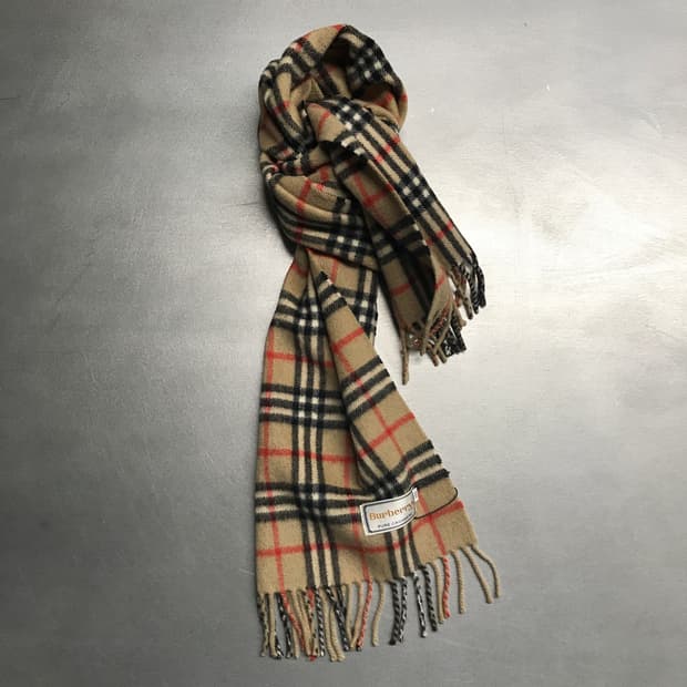 버버리 정품 캐시미어 머플러 베이지