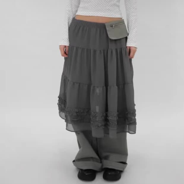 캉캉 샤 미디 스커트