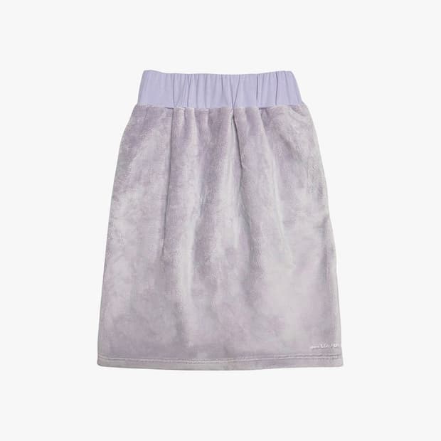 지초이 컴포트 25-004 플리스 보아 미디 스커트 라벤더 2사이즈