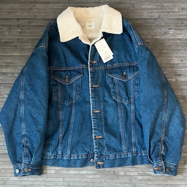 Overfit denim sherpa trucker jacker
