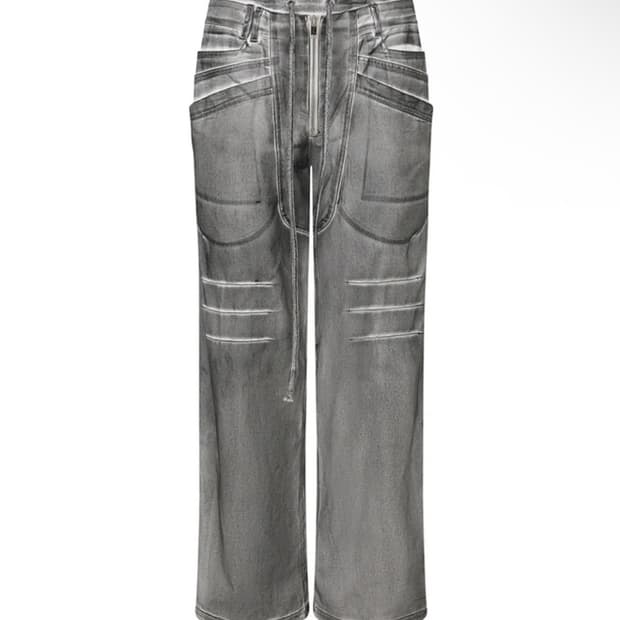 OVERLAP PINTUCK PANTS (UNISEX) DIRTY WHI