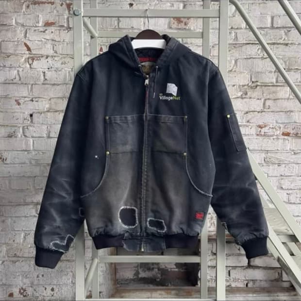 Tough Duck 90s 캐나다 헤리티지 워시드 후드 워크자켓 