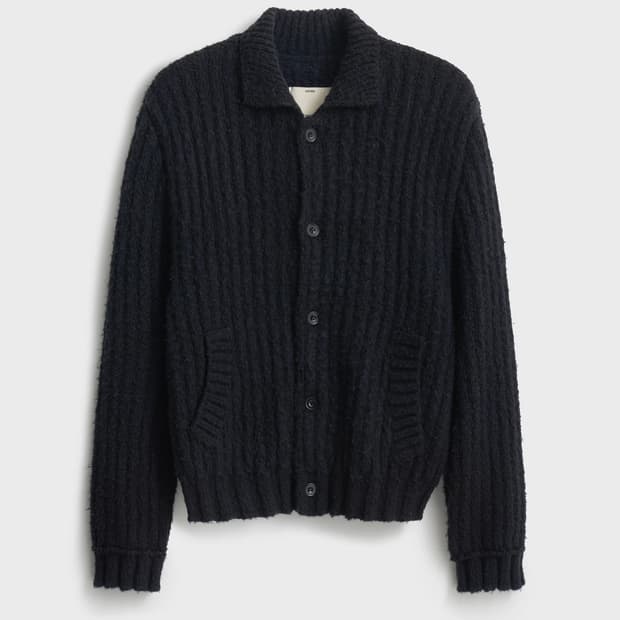 포터리 울 블렌드 폴로 가디건 블랙 2xl 팝니다