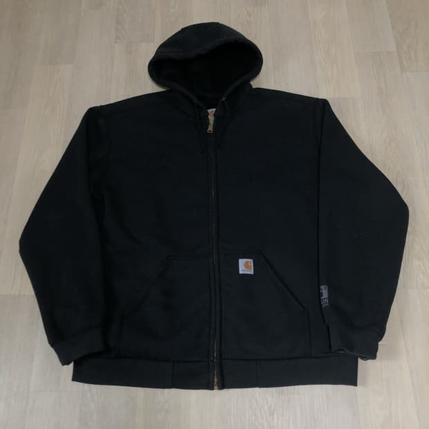 (L) 칼하트 Carhartt 레인 디펜더 서멀 후드 집업 블랙