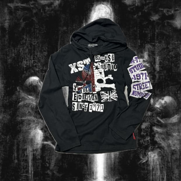 Punk skull hood 펑크 해골 성조기 후드티