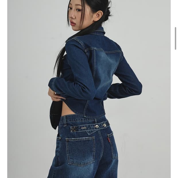 기모 데님 셔츠