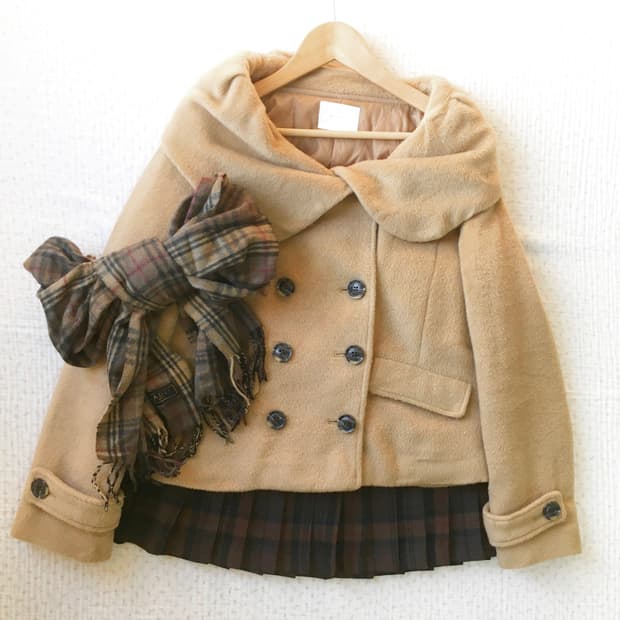 JPN/ 모리걸코트 모리룩코트 만투카라코트 둥근카라코트 모리룩숏코트