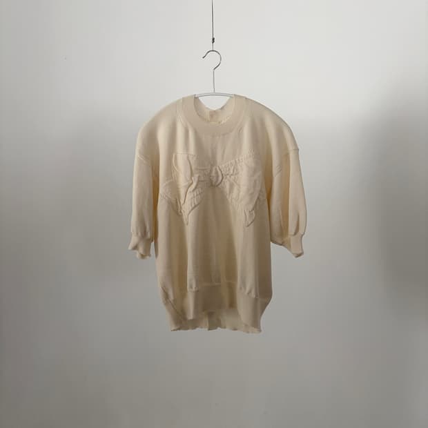 3D Ribbon Appliqué Knit Top