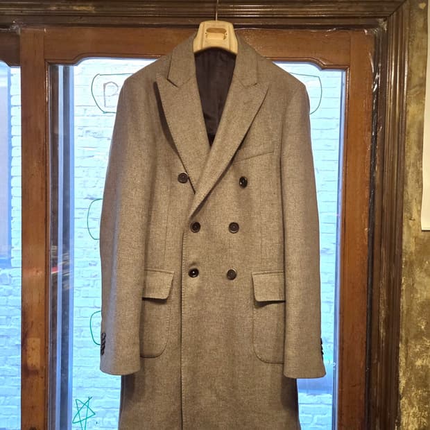 망고 더블브레스티드코트 