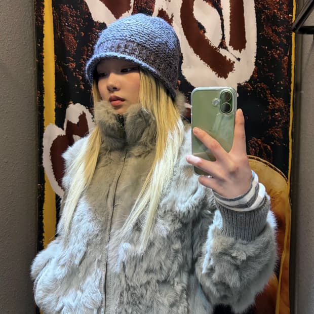 빈티지 니트 비니