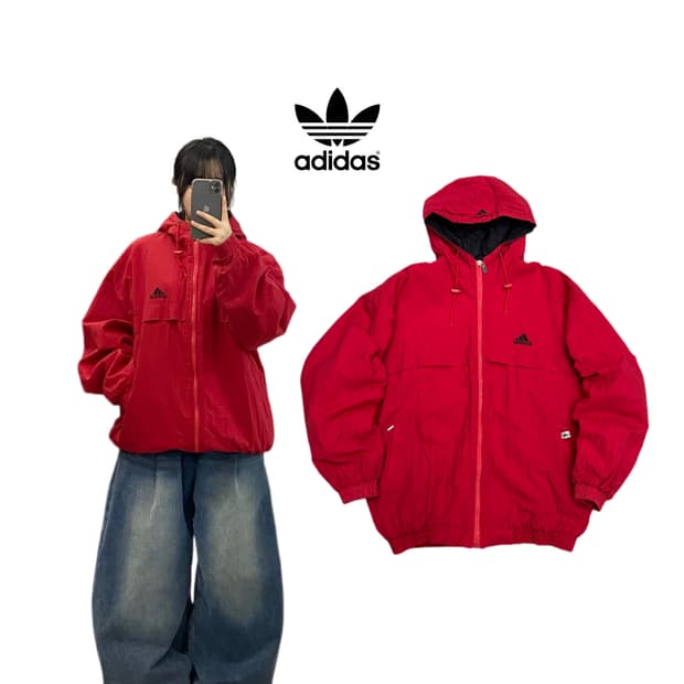 아디다스 90s 올드스쿨 빅로고 점퍼 자켓