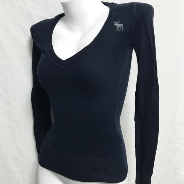 빈티지 아베크롬비 핀터깔 딱붙핏 니트 롱슬리브 탑