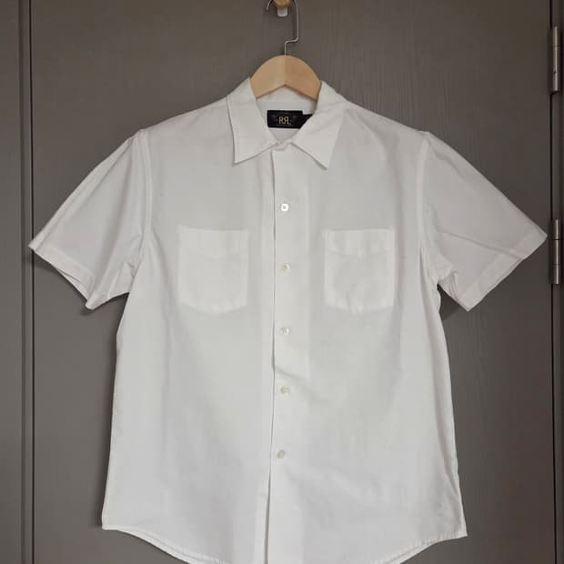 RRL 더블알엘 화이트 반팔 셔츠 M