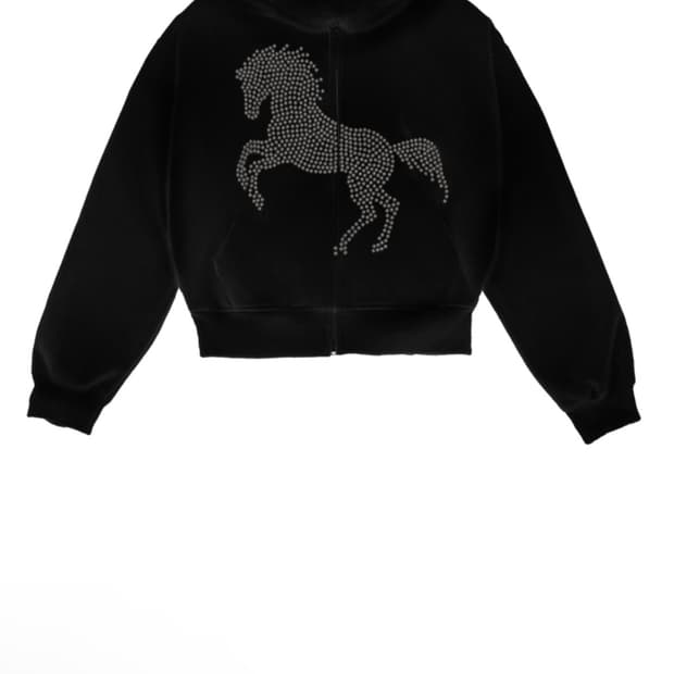 604service 604서비스 퍼 후드집업 블랙