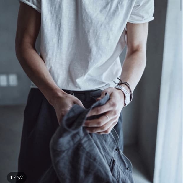 26SS 모노프리베 텍스쳐 롤 하프 슬리브 화이트 3