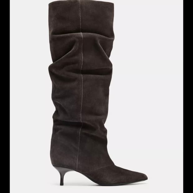 (삽니다 구매) ZARA 자라 스웨이드 키튼 힐 부츠 
