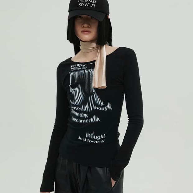 FLOW SLIM FIT LONG SLEEVE BLACK