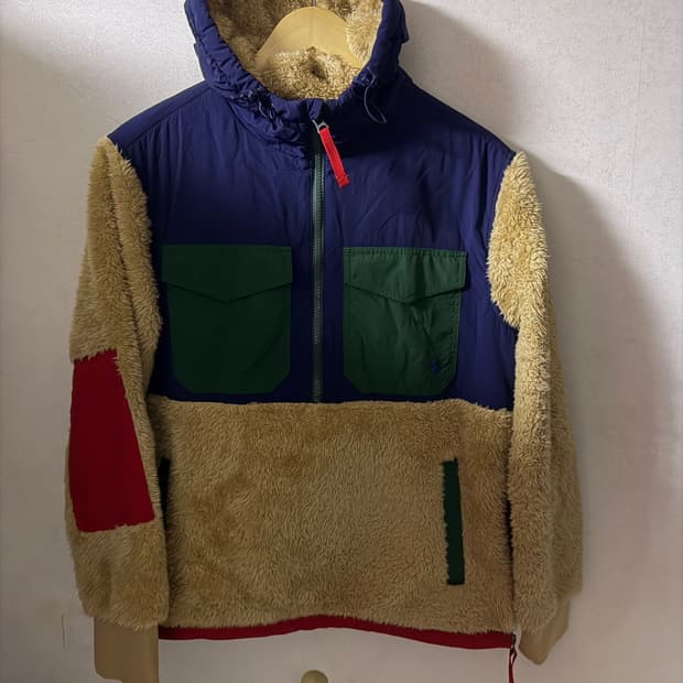 폴로 랄프로렌 하이브리드 쉐르파 후드티 하프 집업(100정도)