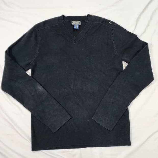 폴로 진스 컴퍼니 코튼 브이넥 니트