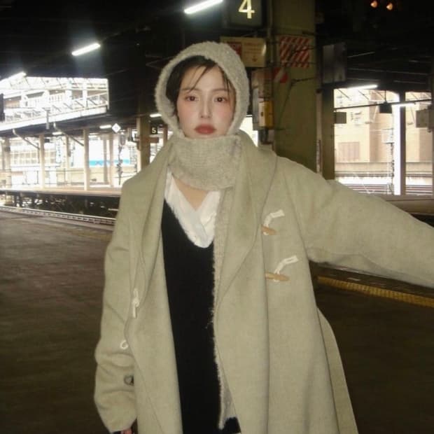 오브네어 더플코트 베이지 색상