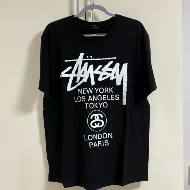 스투시 월드투어 티셔츠 라지 L Stussy World Tour