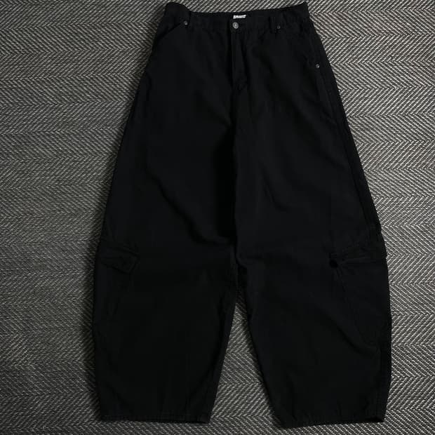 빈티지 벌룬핏 카고 퍼티그 팬츠 블랙o 3682