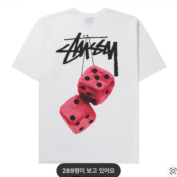 스투시 퍼지 다이스 티셔츠 화이트