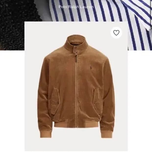 폴로 랄프로렌 코듀로이 바라쿠다 자켓 XL 새상품