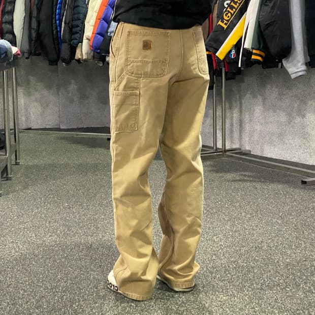 칼하트 싱글니 베이지 워크팬츠 B3997