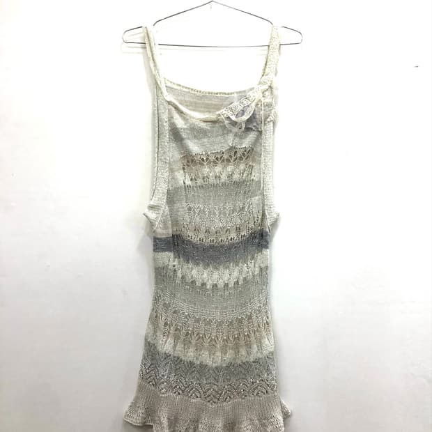 glitter crochet lace slip dress 
