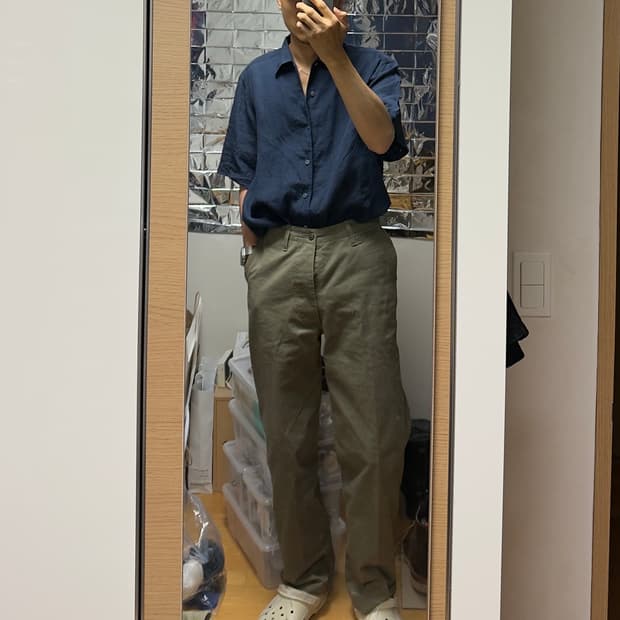 브리오니 린넨 반팔 셔츠 110