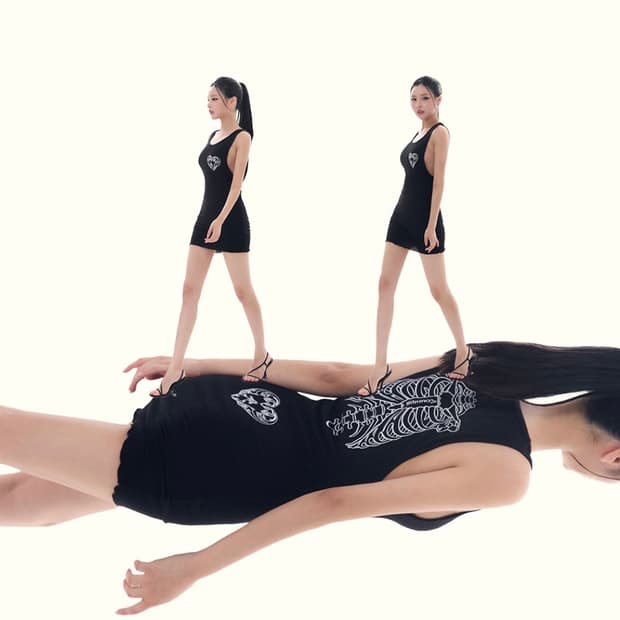 아우닝 aouning 슬리브리스 원피스 bone sleeveless
