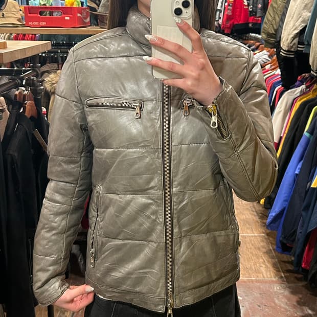 [HI] VTG 숏패딩 카키 