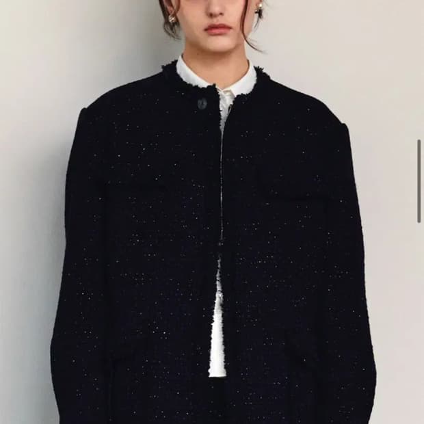 제이청 Anubis Tweed Jacket_Navy