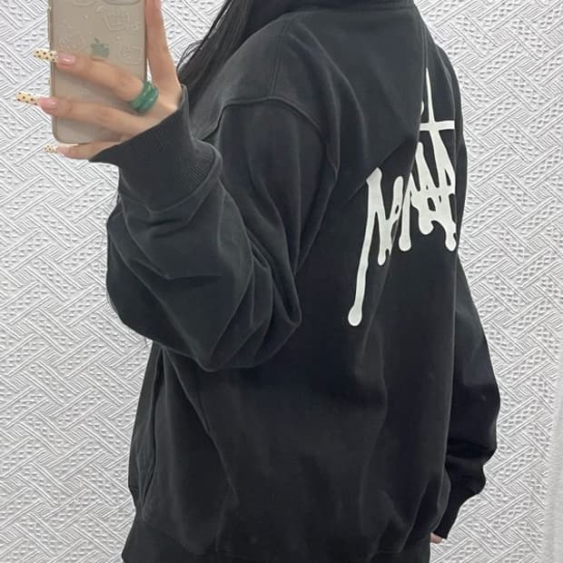 스투시 올드스쿨 스트릿 힙합 빅로고 후드집업 M C09953