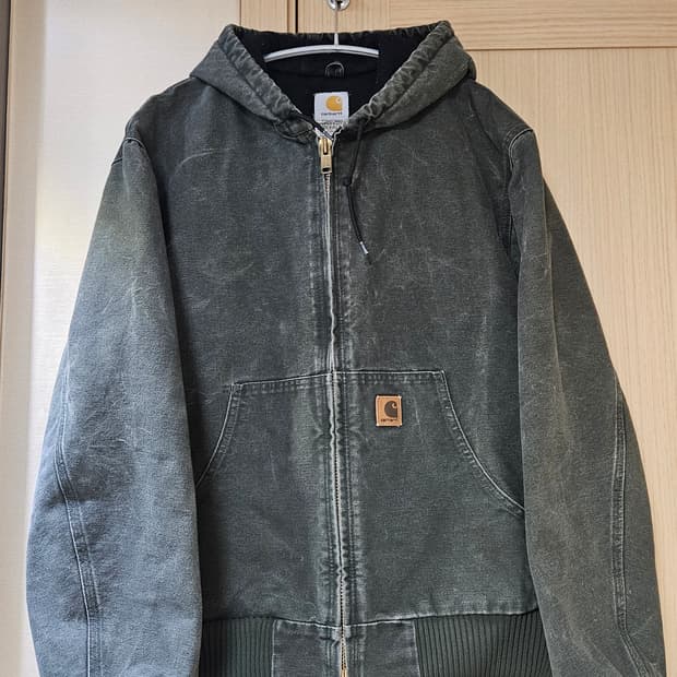 빈티지 칼하트 액티브자켓 j130 mos 모스그린 L