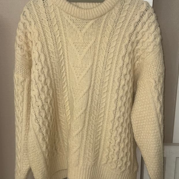 빈티지 피셔맨 니트 스웨터