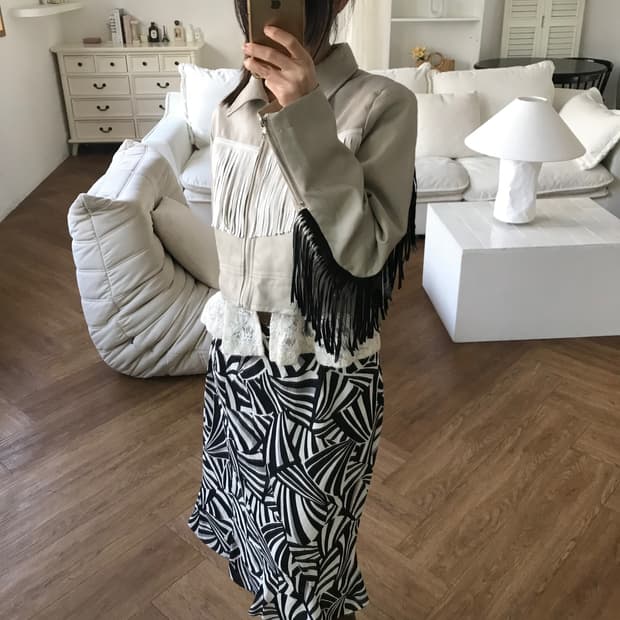 vintage fringe leather jacket
