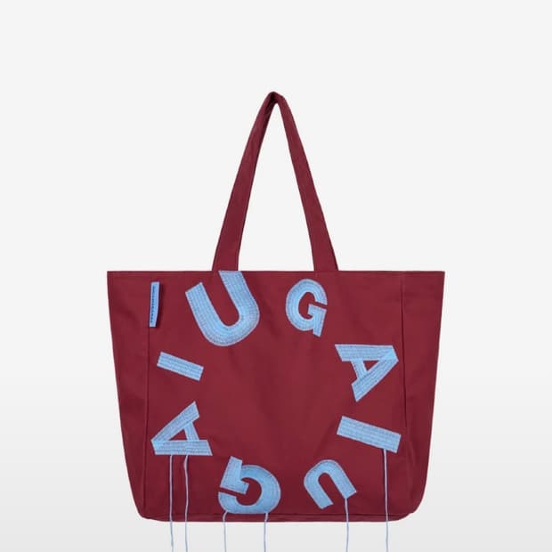 이우가마카라스 쇼퍼백 버건디